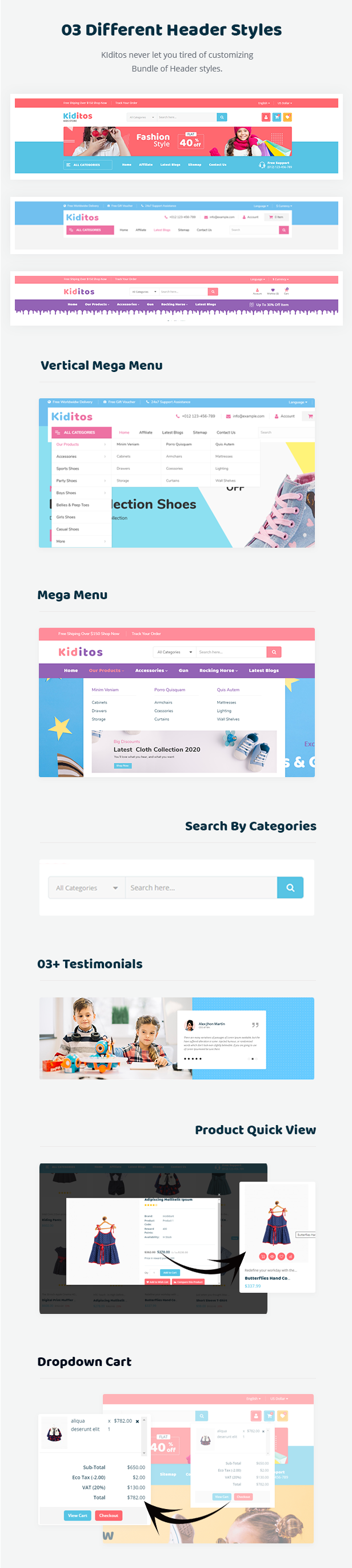 Kiditos - Baby and Kids Multi Store WooCommerce Theme